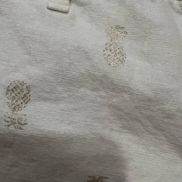 Old Navy pineapple print linen blend shorts women size 6 - Picture 3 of 4